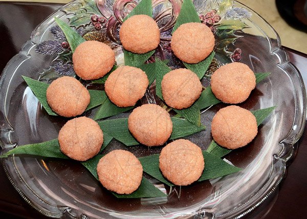 Winston Sill/Freelance Photographer

Sakura-mochi, a pink, sweet rice cake with sweet bean paste in the middle served with Sakura leaves (cherry blossoms), which are edible as well.