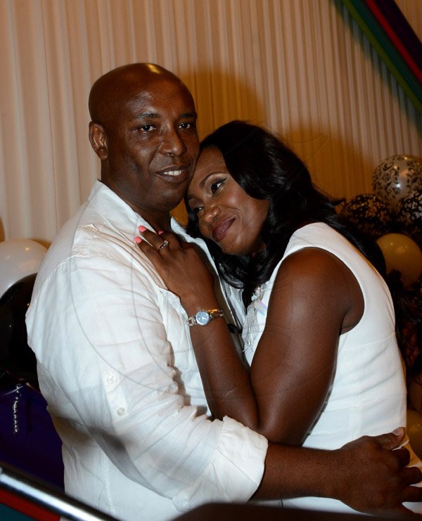 Winston Sill/Freelance Photographer
Judith Thompson 40th Birthday Celebrations and Engagement, held at the Jamaica Pegasus Hotel, New Kingston on Saturday night April 5, 2014. Here are O'neil Phillips (left); and Judith Thompson (right).