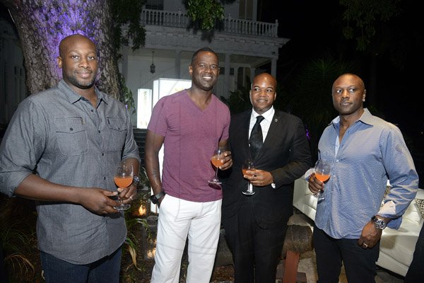 Gladstone Taylor / Photographer

l-r Chicago Jones, Brian McKnight, Anderes Cope (reservations manager, Spanish Court Hotel) and Edwin Hamilton 

KGN Kitchen, Signature Series held at the Guilt restaurant, Devon House, Kingston on friday night