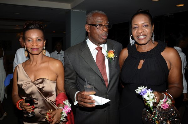 Rudolph Brown/Photographer
Rion Hall and his wife Viviene, (left) chat with Andrea Francis JP at the Lay Magistrates Association of Jamaica (Kingston Chapter) Annual Banquet at the Wyndam Kingston Hotel on Saturday, September 24-2011