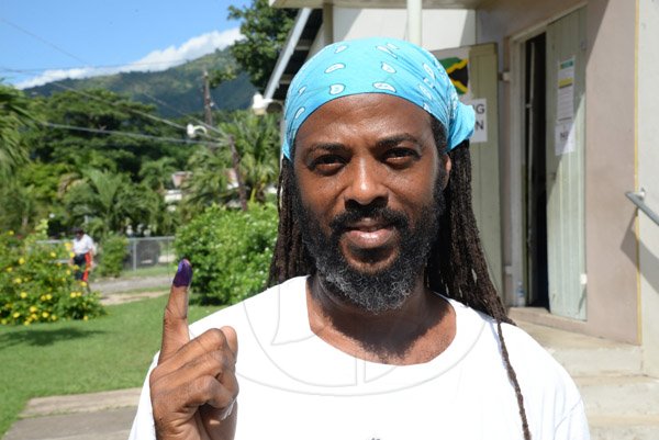 Jermaine Barnaby/Freelance Photographer
Fifty year old Kamau Janai says it was his first time voting in any election  local Government election on Monday November 28, 2016.