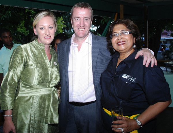 Colin Hamilton/Freelance Photographer

Digicel's Antonia Graham and CEO Mark Linehan pose with hostess Jean Lowrie-Chin.







PROComm hosted a farewell cocktail party for departing Digicel CEO Mark Linehan and member of staff Staci Smith at their Kingsway Ave office on Wednesday August 22, 2012.
From left, Digicel's Antonia Graham and CEO Mark Linehan pose with hostess Jean Lowrie-Chin.