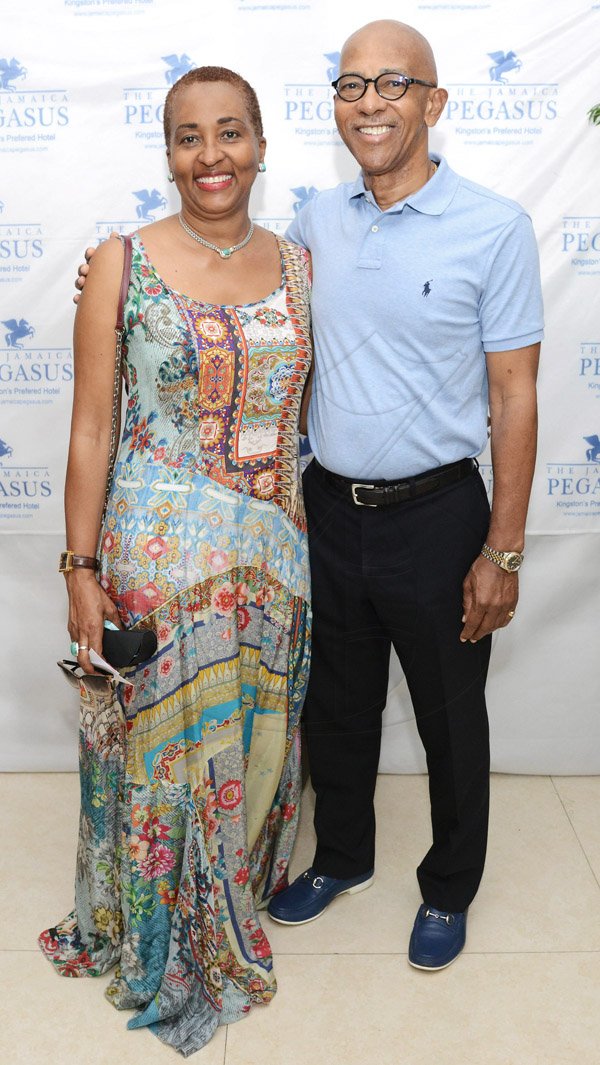 Rudolph Brown/Photographer
Milverton Reynolds, managing director at Development Bank of Jamaica and his wife Mignonette Reynold arrives at the Jamaica Pegasus Hotel Mothers Day celebration bunch at Pegasus on Sunday, May 8, 2016