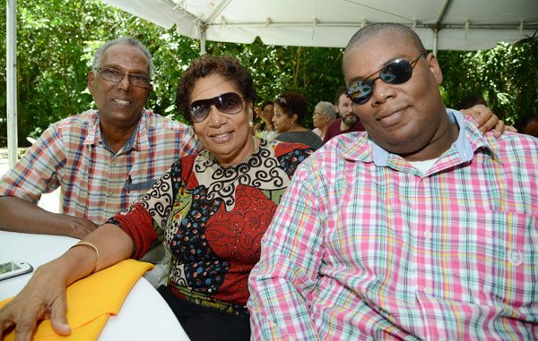 Rudolph Brown/Photographer
Fay Hutchinson with her Husband Gordon and son Andre at the Boone Hall Oasis Mother Day brunch in Stony Hill on Sunday, May 11, 2014