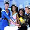 Winston Sill/Freelance Photographer
Miss Universe Jamaica 2014 Kingston Launch, held at the Spanish Court Hotel, St. Lucia Avenue, New Kingston on Monday night June 16, 2014.

Reigning Miss Universe Jamaica 2013, Kerrie Baylis, cuts the cake with  and Miss Universe Diaspora, Kimar Muir, Miss Universe North, Dianne Brown and Miss Universe Central, Soyini Phillips as they celebrate the launch of Miss Universe Jamaica 2014