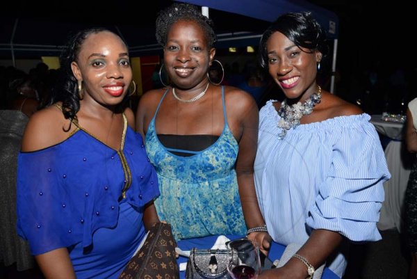 Rudolph Brown/PhotographerFrom left are Samantha Nelson, Aletha Gordon and Niccole Daley-Cowell at the Mustard Seed communities 40th anniversary awards and banquet at the St. Peter and Paul Church Hall on Saturday, September 8, 2018