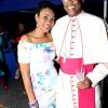 Rudolph Brown/PhotographerArchbishop of Kingston, Rev. Kenneth Richards (right) and Shawna-Lee Tucker, grab a quick photo op.at the Mustard Seed communities 40th anniversary awards and banquet at the St. Peter and Paul Church Hall on Saturday, September 8, 2018