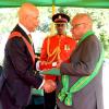 Lionel Rookwood/PhotographerProfessor Archibald Horace McDonald CD recieves The Order Of Jamaica from Governor General Sir Patrick Allen at The National Awards held at King's House on Monday October16,2017.