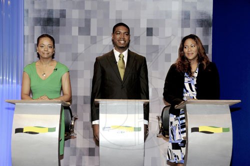 Winston Sill / Freelance Photographer
National Debate number one, between the young members of the Jamaica Labour Party (JLP) and the Peoples National Party (PNP), held at CPTC, Arnold Road on Saturday night December 10, 2011.