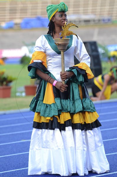 Ricardo Makyn/Staff Photographer
Performers at the openning ceremony for the Supreme Ventures JAAA National Senior Championship at the National Stadium  on Friday 29.6.2012