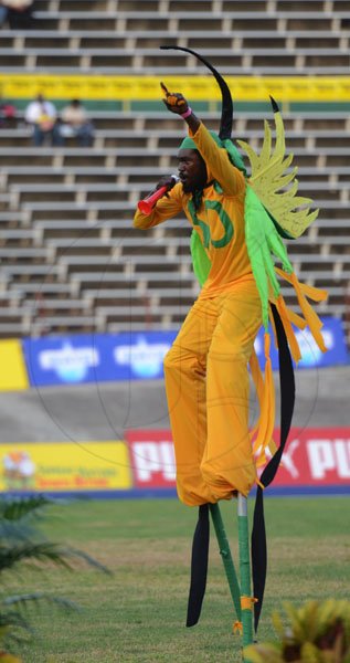 Ricardo Makyn/Staff Photographer
Performers at the openning ceremony for the Supreme Ventures JAAA National Senior Championship at the National Stadium  on Friday 29.6.2012