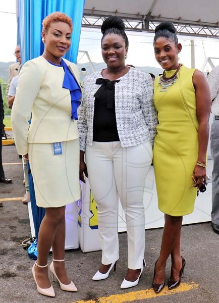 Ashley Anguin<\n>From left: NCB's Marsha McKenzie with Raquel Gardner, manager Advantage General and  Simona Watkis, regional manager,  NCB Capital Markets.<\n>