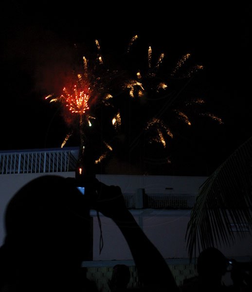 Ricardo Makyn/Staff Photographer.
 Fire Works on the Waterfront on December 31.2010.