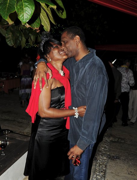 Sheena Gayle/Gleaner writer
'A New Year’s Day kiss for you honey' Melbourne and Sophia Clarke welcomed the New Year in each other's arms  at the Montego Bay Yacht Club.