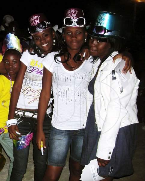 From left, Colesha Wright, Danielle Tomlinson, Najah Tomlinson and Tyiece Johnson show that the party favours can be playfully accessorised with sunglasses.