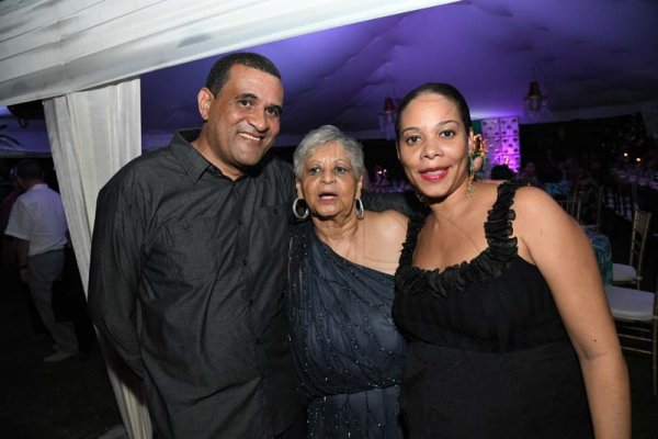 Rudolph Brown/ PhotographerNorma Cohen, (centre) celebrate her 80th birthday with Melissa Silvera and Jocyan Silvera at Orange Crescent in Kingston on Saturday January 19, 2019