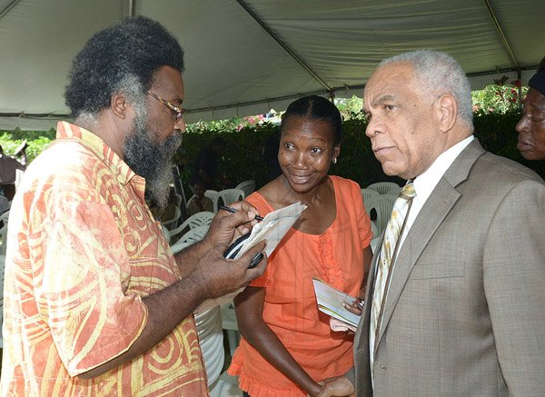 Ian Allen/Staff Photographer
Floral Tribute in honour of Norman Manley at National Heroes Park Commemorating the 120th Anniversary of his birth.