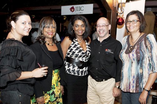 Contributed

Andrew Levy, managing director of Jamaica International Insurance Company (JIIC) and his wife, Bridgette McDonald Levy (right) hang out with (from left) Sheraley Bridgeman, vice-president - business development at CGM Gallagher Insurance; Vanna Taylor, head of the Jamaica Association of Villas and Apartments; and Jennifer Kerr, of Liberty Hill Great House. They were at the recent Ochi Corporate mingle event at Magaritaville sponsored by JIIC.