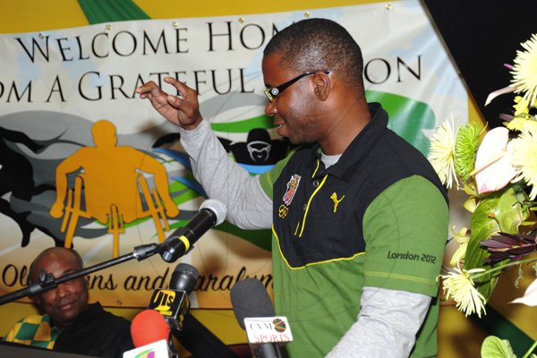 Norman Grindley/Chief Photographer
The Jamaica paralympic Association team arrives at the Norman international airport in Kingston yesterday.