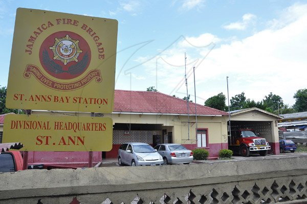 Jermaine Barnaby/Photographer
The St Ann's bay fire department along Bravo St, St Ann's Bay during a tour of parish capital, St Ann's Bay on Saturday March 21, 2014.