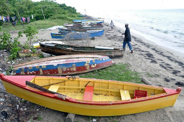 Jermaine Barnaby/Photographer
A view of the St Ann's Bay fishing beach during a tour of parish capital, St Ann's Bay on Saturday March 21, 2014.