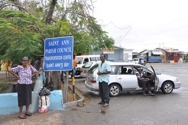 Jermaine Barnaby/Photographer
The St Ann's Bay transportation center on harbour Street during a tour of parish capital, St Ann's Bay on Saturday March 21, 2014.