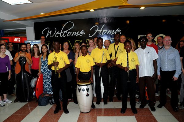 Winston Sill / Freelance Photographer
Arrival of The Royal Philharmonic Orchestra members, at Norman Manley International Airport on Monday September 10, 2012.