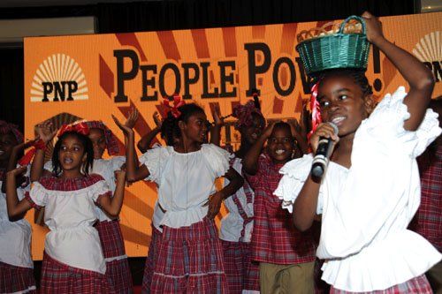 Norman Grindley/Chief Photographer
Students from Dupont Primary School perform at the launch of the People's National Party manifesto at the Wyndham Kingston hotel in St Andrew on Wednesday.


December 14,2011.