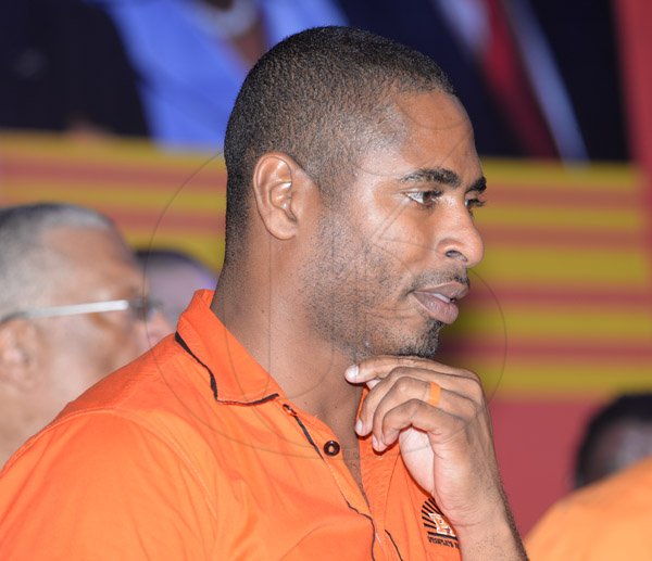 Jermaine Barnaby/Photographer
Hugh Buchanan at the PNP rally in Black River, St. Elizabeth on Sunday November 22, 2015.