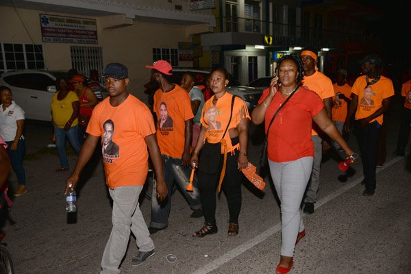 Jermaine Barnaby/Photographer
PNP supporters at the rally in Black River, St. Elizabeth on Sunday November 22, 2015.