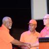 Jermaine Barnaby/Photographer
Evon Redman with councillors at the PNP rally in Black River, St. Elizabeth on Sunday November 22, 2015.