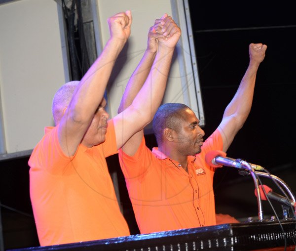 Jermaine Barnaby/Photographer
Hugh Buchanan at the PNP rally in Black River, St. Elizabeth on Sunday November 22, 2015.