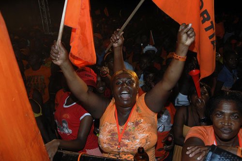 Ian Allen/Photographer
PNP Motorcade and mass meeting in Agualta Vale St.Mary.