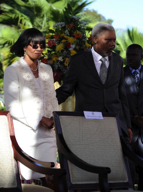 Ricardo Makyn/Staff Photographer
Swearing -In Ceremony for Prime Minister the Hon Portia Simspon-Miller at Kings House on Thursday 5.1.2012