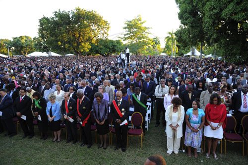 Ricardo Makyn/Staff Photographer
Swearing -In Ceremony for Prime Minister the Hon Portia Simspon-Miller at Kings House on Thursday 5.1.2012