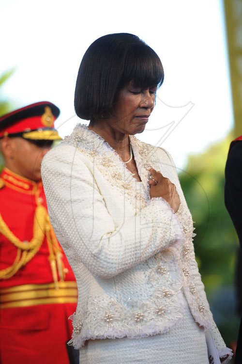 Ricardo Makyn/Staff Photographer
Swearing -In Ceremony for Prime Minister the Hon Portia Simspon-Miller at Kings House on Thursday 5.1.2012