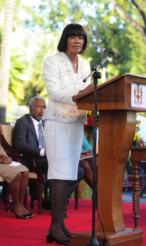 Ricardo Makyn/Staff Photographer
Swearing -In Ceremony for Prime Minister the Hon Portia Simspon-Miller at Kings House on Thursday 5.1.2012