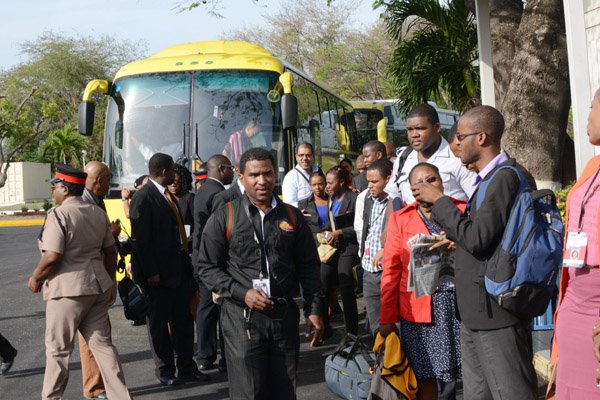 Rudolph Brown/Photographer
Members of the media at Jamaican House before President Barack Obama arrival at Jamaica House, in Kingston, Jamaica on Thursday, April 9, 2015,