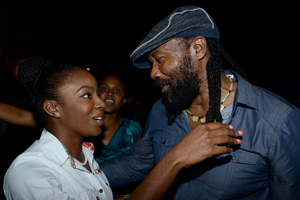 Winston Sill/Freelance Photographer
The Organic HEART Group of Companies presemnts Rebel Salute 2014  Launch, held at Countryside, Courtney Walsh Drive on Thursday night December 19, 2013. Here are Tahnida Nunes (left), of Digicel; and Tony Rebel (right).