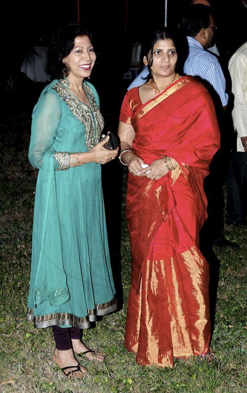 Winston Sill / Freelance Photographer
Nargis Ahmad (left) and Kezia Samuel are regally dressed.


The High Commissioner of India Mohinder Grover and wife Vardeep Grover host reception on the occasion of the 63rd Republic Day of India, held at India House, East Kings House Road on Thursday January 26, 2012.
