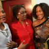 Rudolph Brown/Photographer
Bridgette Foster Hylton, (second right) chat with from left Allison Watson, National Chair Public relation committee of Jamaica Red Cross,  Carole Powell, former president and Audrey Mullings at the Jamaica Red Cross 2012 Launch Membership Campaign media briefing at Knutsford Court Hotel on Monday, October 8, 2012