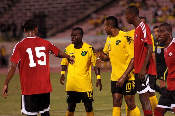Ricardo Makyn/Staff Photographer.
Jamaica vs Trinidad at the National Stadium on Sunday 10.10.2010.