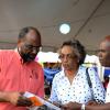 Winston Sill/Freelance Photographer
The annual Jamaica Cancer Society Relay For Life, held at Police Officers Club, Hope Road on Saturday June 14, 2014. Here are Earl Jarrett (left), chairman, Jamaica Cancer Society; Lady Rheima Hall (centre); and Custos Steadman Fuller (right).