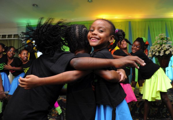 Ricardo Makyn/Staff Photographer
Members of the G.E.M Pantomime group performing at the Sagicor annual GSAT awards ceremony at the Knutsford Court Hotel on Thursday 23.8.2012