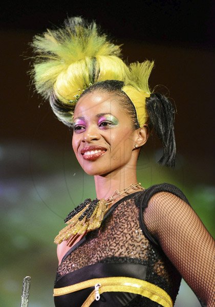 Rudolph Brown/Photographer
Model: Shauna Allen, at the Sagicor Stars week Design Spotlight competition at the Little Theater in Kingston on Tuesday, December 4, 2012