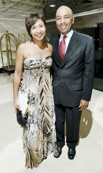 Rudolph Brown/Photographer
Lisa Lewis pose with husband Paul Lewis At Sagicor Jamaica Group 42 Annual Corporate Awards at the Jamaica Pegasus Hotel on Wednesday, March 20, 2013