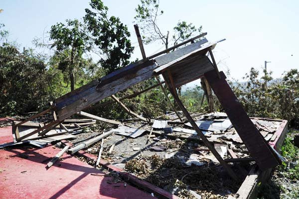Ricardo Makyn/Staff Photographer
A House that was destroyed in Stony Gut St Thomas  during the recent passage of Hurricane Sandy