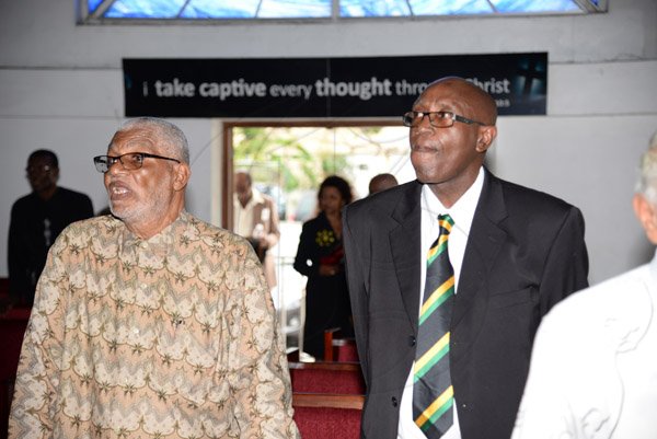 Jermaine Barnaby/Photographer
Michael Shaw thanksgiving service at the Webster Memorial United Church along Half Way Tree road on Thursday October 22, 2015.