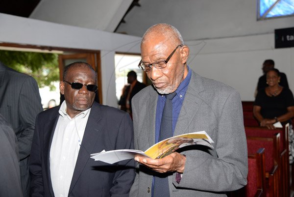 Jermaine Barnaby/Photographer
Michael Shaw thanksgiving service at the Webster Memorial United Church along Half Way Tree road on Thursday October 22, 2015.