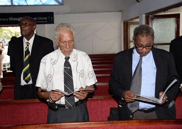 Jermaine Barnaby/Photographer
Michael Shaw thanksgiving service at the Webster Memorial United Church along Half Way Tree road on Thursday October 22, 2015.